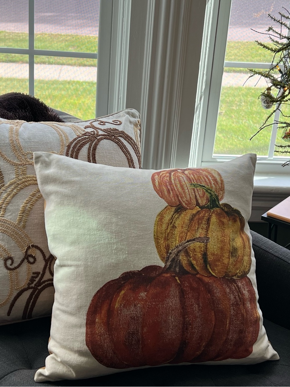 Pottery Barn Stacking Pumpkins Pillow π - Picture 2 of 13